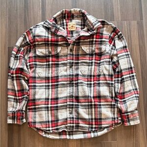 RedHead Men's Red and Gray Plaid Button Down Shirt